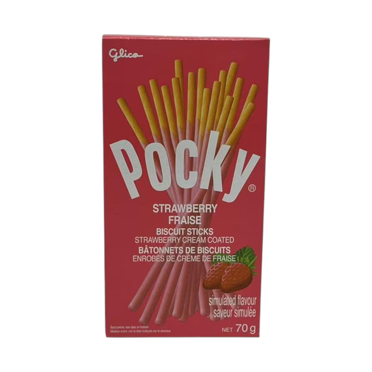Glico Crunchy Strawberry Biscuit Stick Pocky (70g)