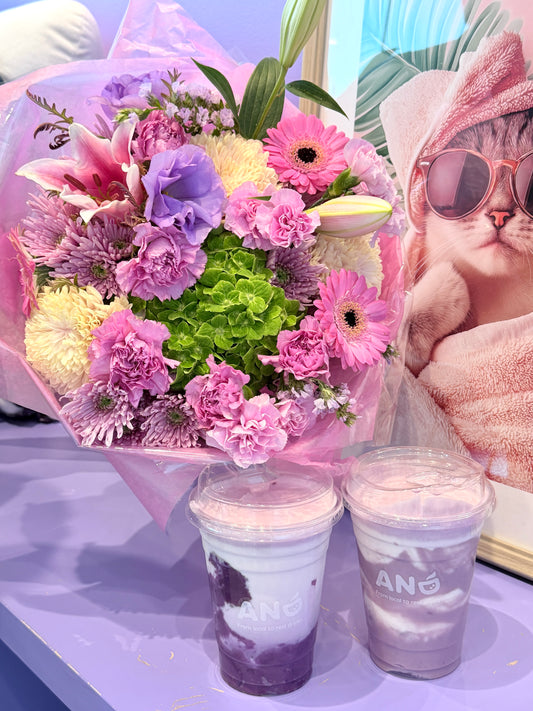 Large Premium Flowers Bouquet + Two AND Drinks Voucher