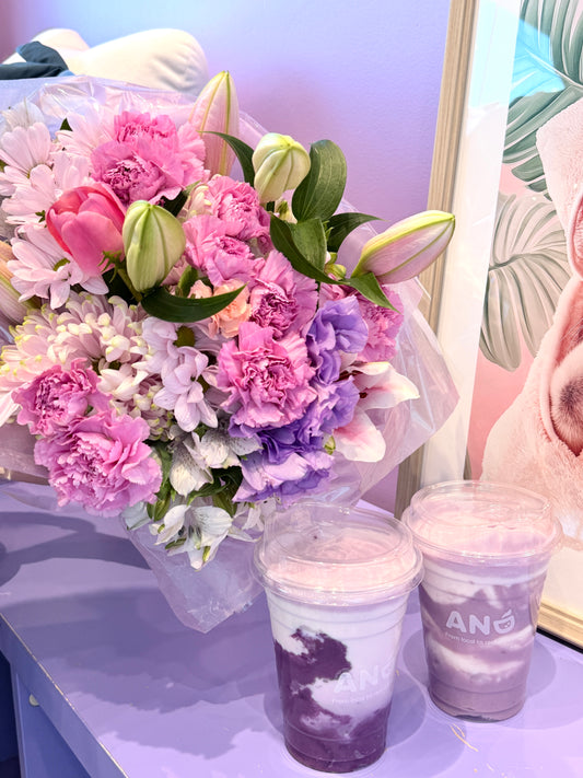 Medium Flowers Bouquet + Two AND Drink Voucher